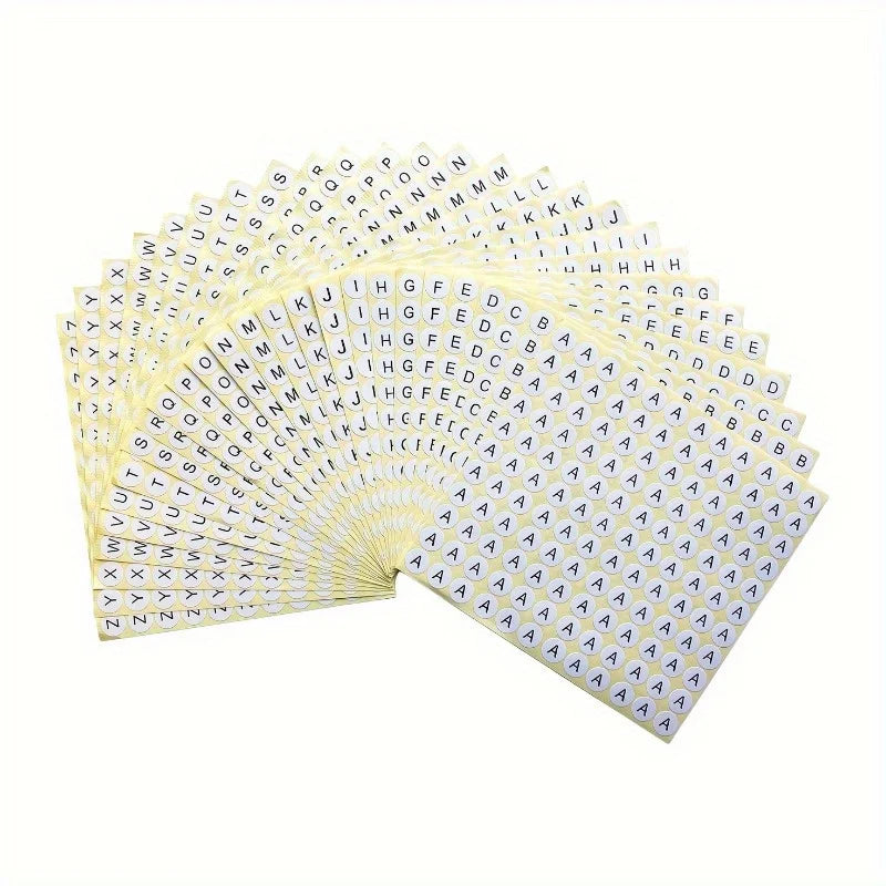 26 Sheets A–Z Alphabet Stickers – Round Peel & Stick Labels Alphabet Label Stickers Babs 26 Sheets