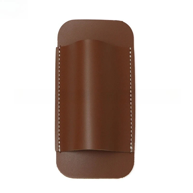 PU Leather Belt Holster – Foldable EDC Knife Waist Pouch EDC Belt Holster Babs Chocolate