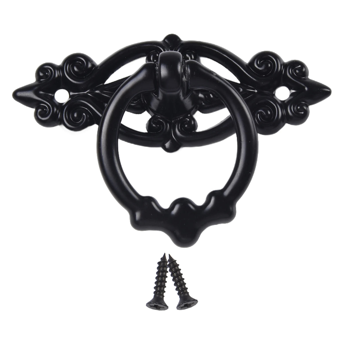 Antique Zinc Alloy Drawer Pull Ring Cabinet Handle – Retro Cabinet Drawer Pull Babs Black