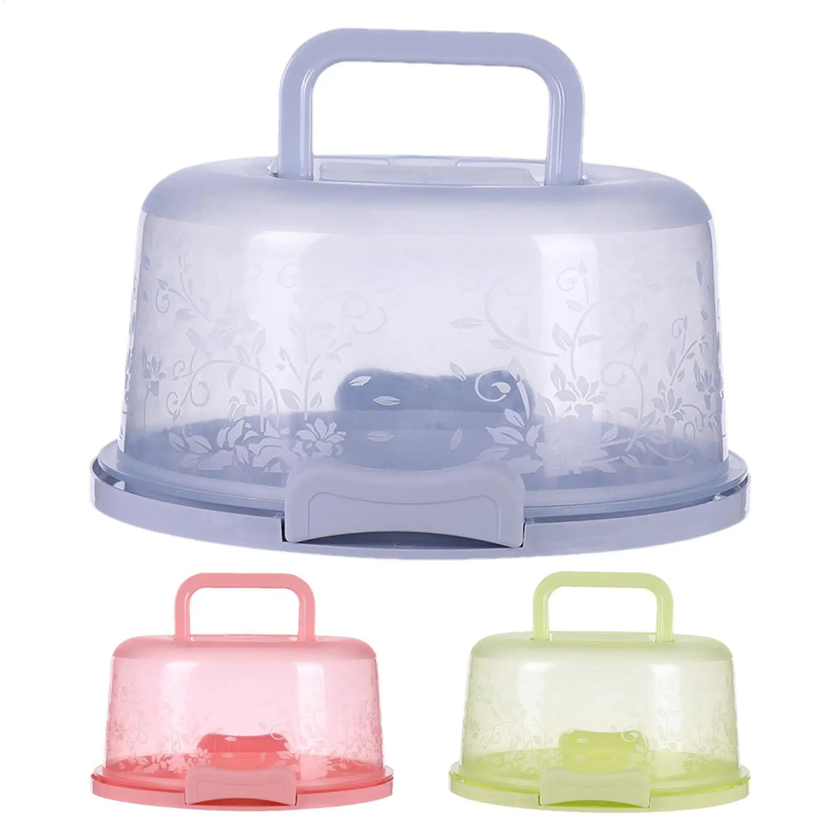 Portable Round Cake Carrier Box with Lid & Handle | Food Storage Cake Carrier Box Babs