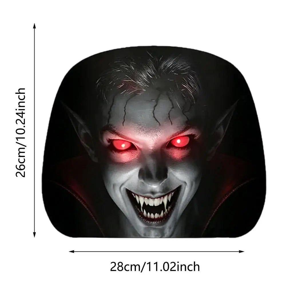 2Pcs Halloween Scary Face Car Headrest Covers – Universal Fit Car Headrest Cover Babs C 2pcs