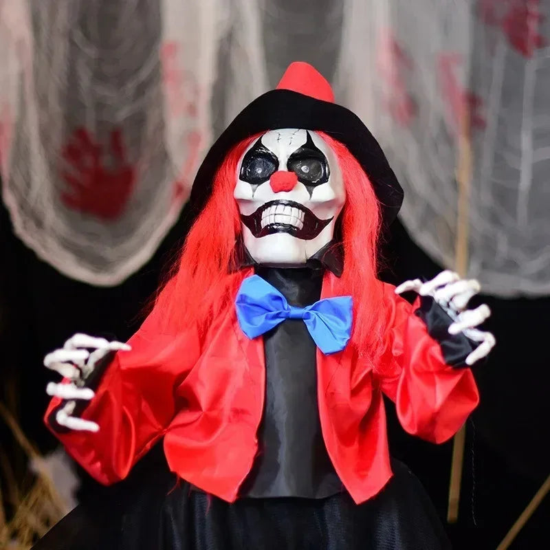 Creepy Clown Ghost Lawn Stake | Glowing Eyes Halloween Decor Halloween Lawn Stake Babs