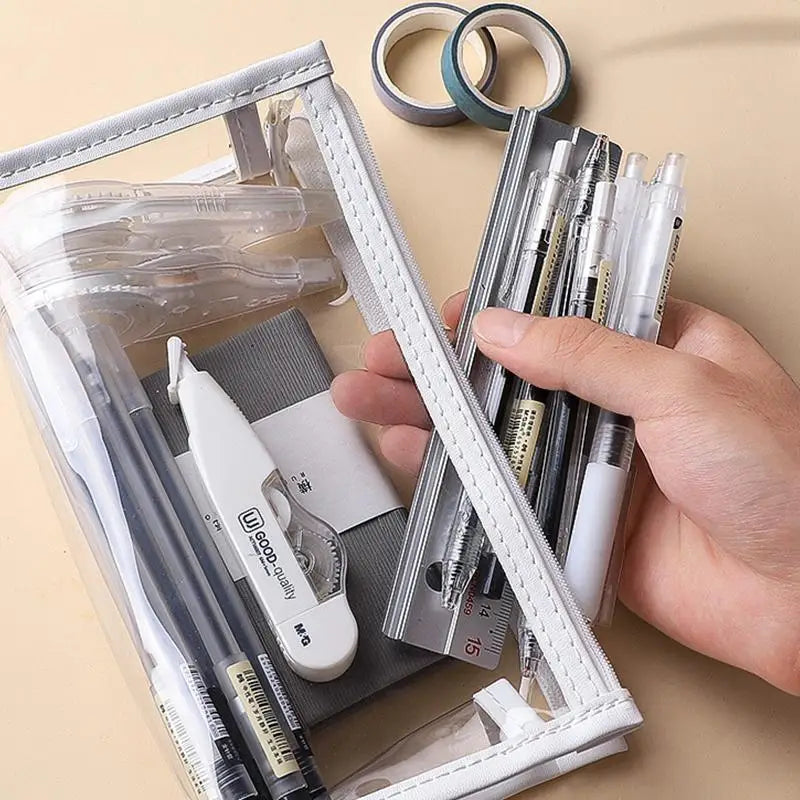 Transparent Pencil Case Large Capacity Kawaii Pen Bag Transparent Pencil Case Babs