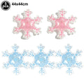 Snowflake Foil Balloons – White Pink Blue Party Décor Foil Party Balloons Babs Burgundy As pictures show