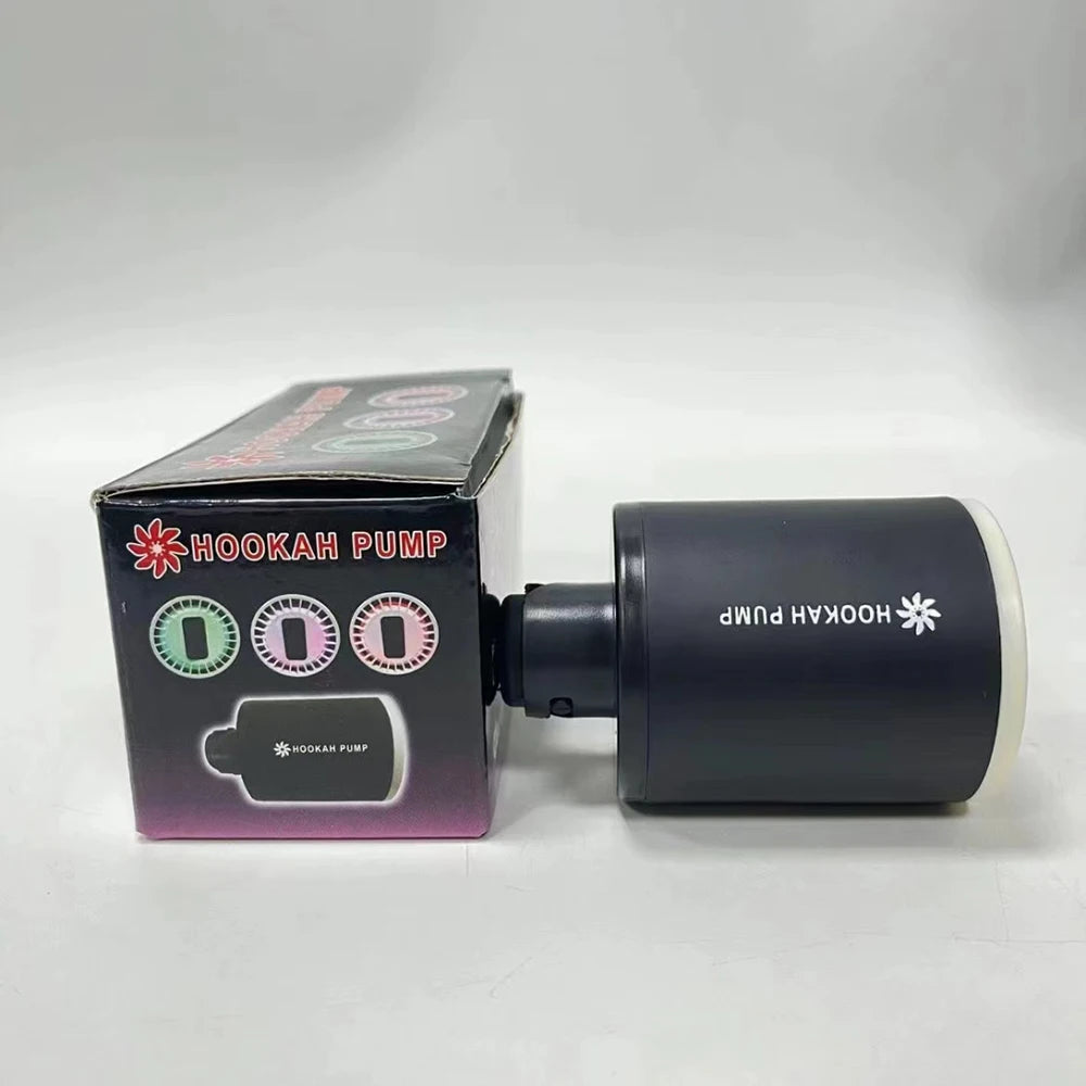 Rechargeable Electronic Hookah Pump with LED Light – Black Hookah Pump Babs