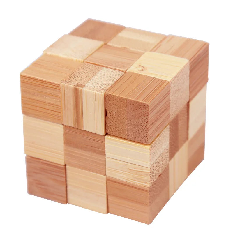 Bamboo Kongming Lock 3D Interlocking Puzzle Brain Teaser Toy 3D Interlocking Puzzle Babs 1Pc 5