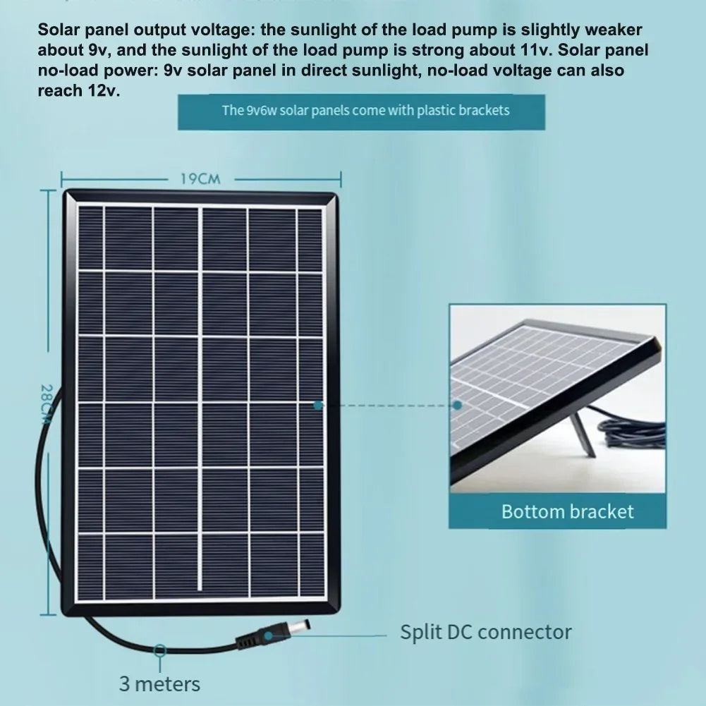 LEENKEA 12V Solar Submersible Pump – Fish Pond & Tank Solar Submersible Pump Babs