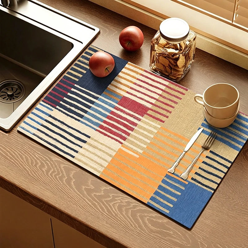 Quick-Dry Antiskid Kitchen Drain Mat – 30×40 cm Counter Mat Kitchen Drain Mat Babs