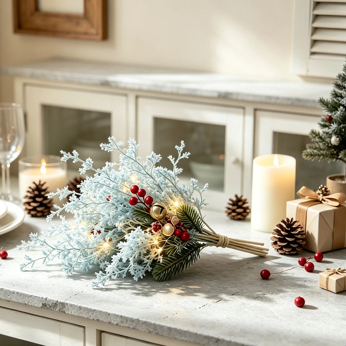 Artificial Gold & Silver Decorative Branches – Holiday DIY Decor Artificial Decorative Branch Babs