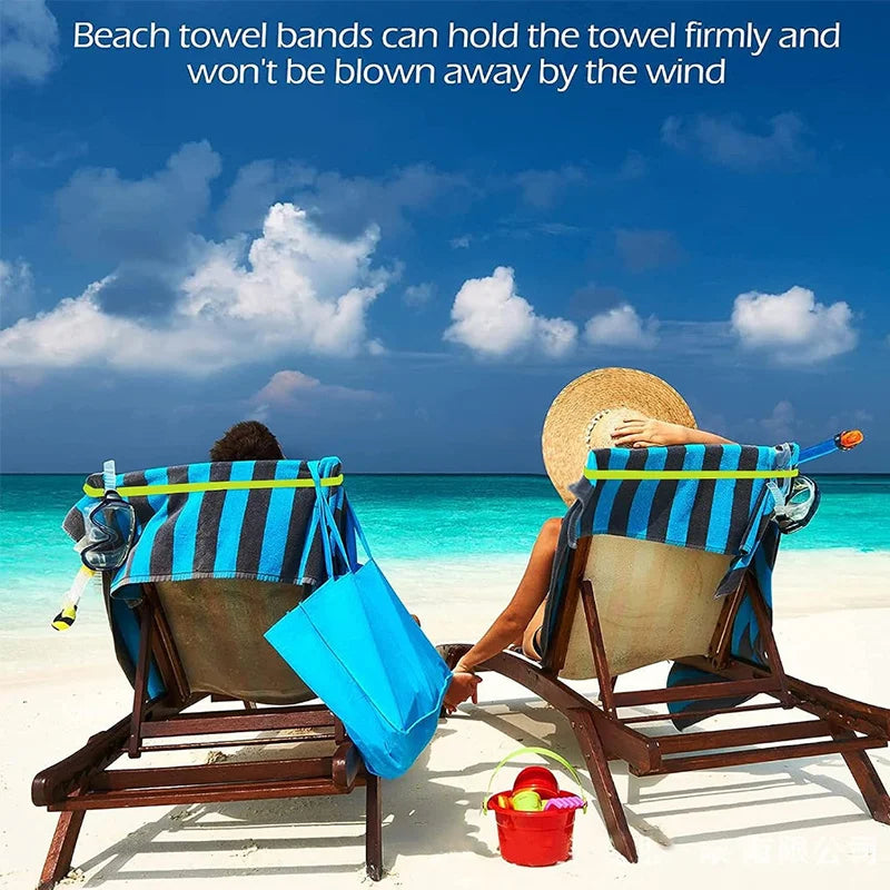 Elastic Towel Bands for Beach Chair, Pool & Cruise Beach Chair Accessory Babs