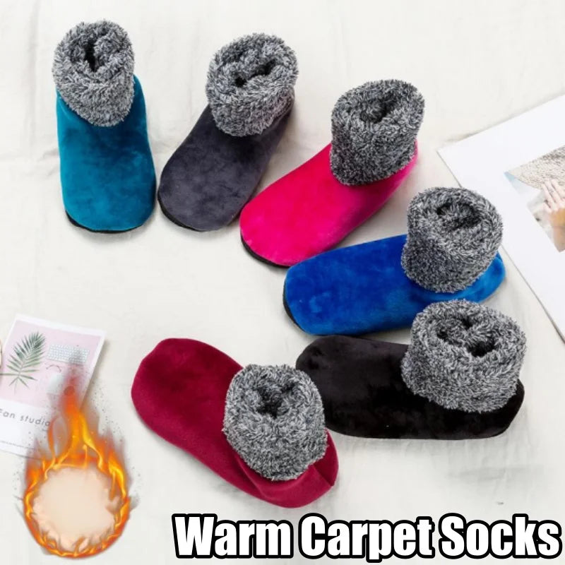 Warm Plush Non-Slip Winter Floor Socks for Women Plush Slipper Socks Babs