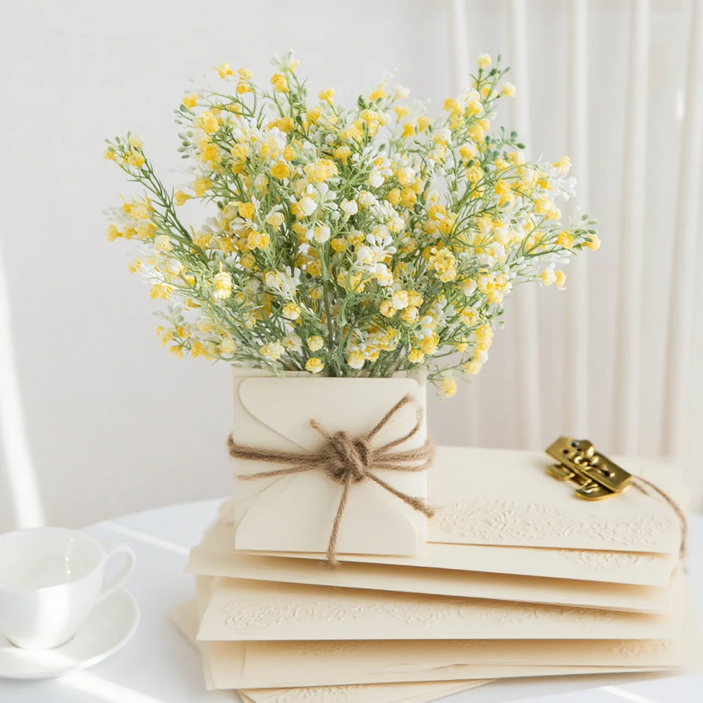 Artificial Gypsophila Flowers – Wedding & Home Décor Set Artificial Flower Stems Babs
