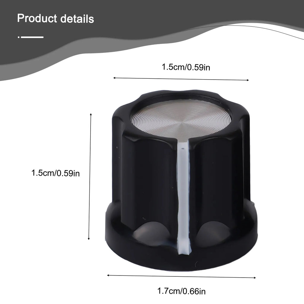 10pcs Guitar Tone Knobs D-Type 6mm Shaft Volume Control Guitar Tone Knobs Babs