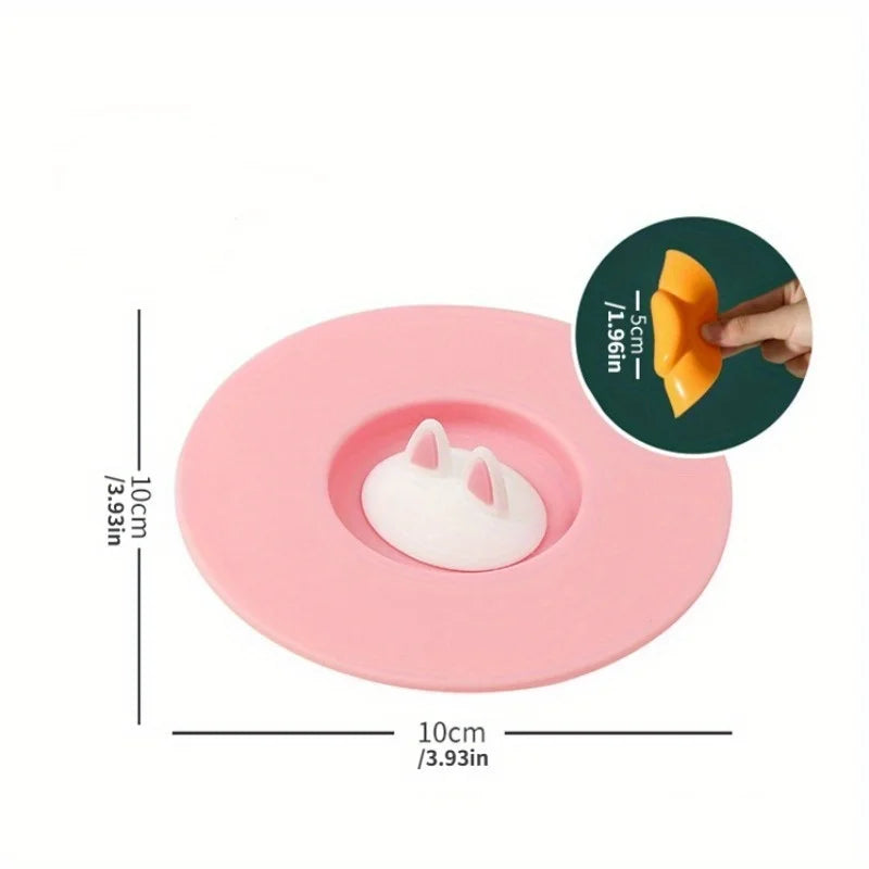 Cat Ear Silicone Cup Lid – Leakproof Universal Mug Cover Silicone Cup Lid Babs
