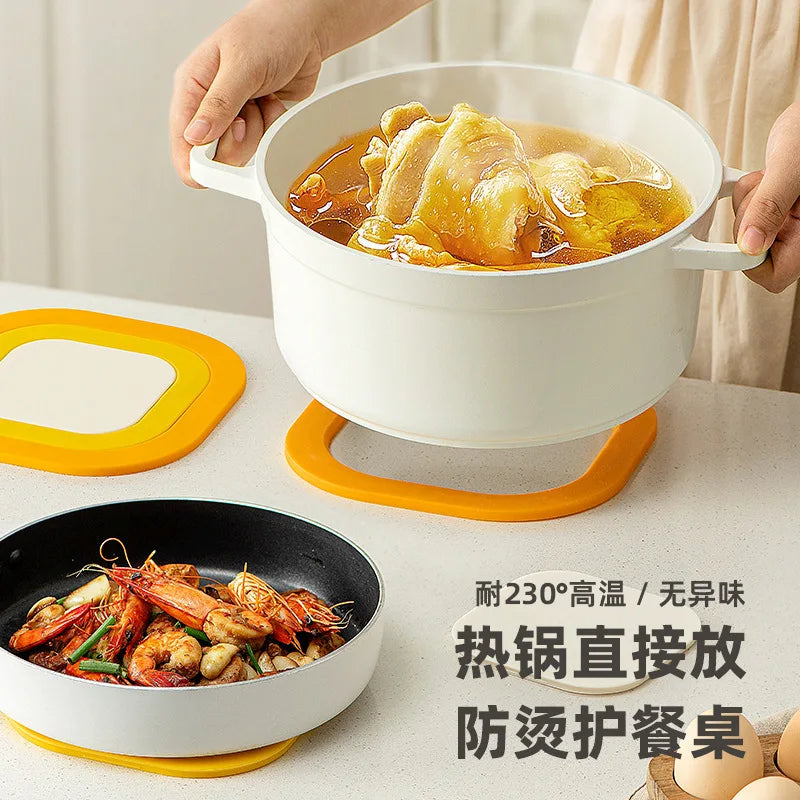 Silicone 3-in-1 Magnetic Heat Resistant Coaster & Trivet Pad Silicone Trivet Coaster Babs