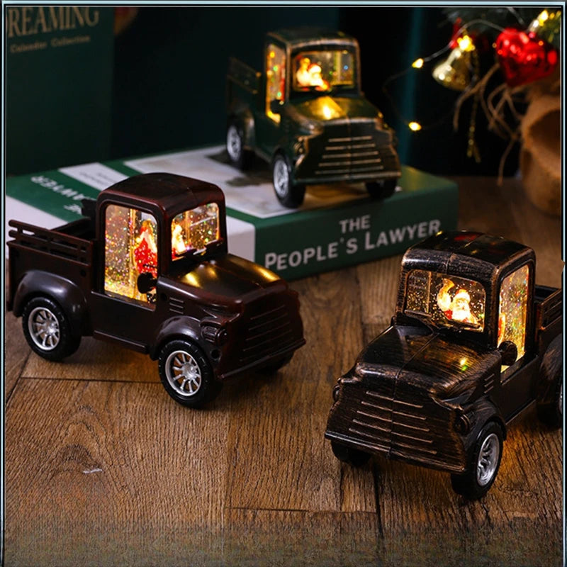 Christmas Snow Globe Truck Light Ornament | Festive Decor Christmas Snow Ornament Babs