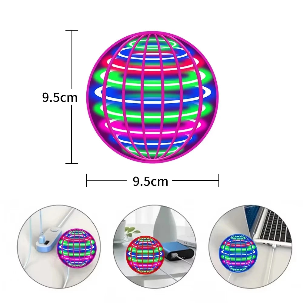 Magic UFO Flying Ball LED Spinning Outdoor Toy – Fun Gift LED Flying Spinner Toy Babs
