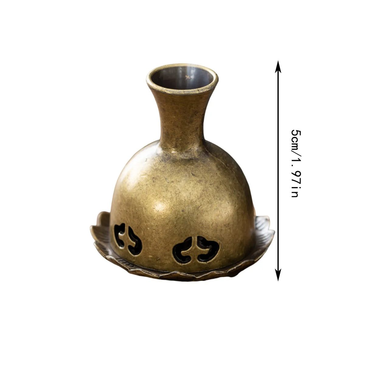 Vintage Brass Incense Burner – 3-Legged Hollow Censer with Lid Incense Burner Babs Clear One Size