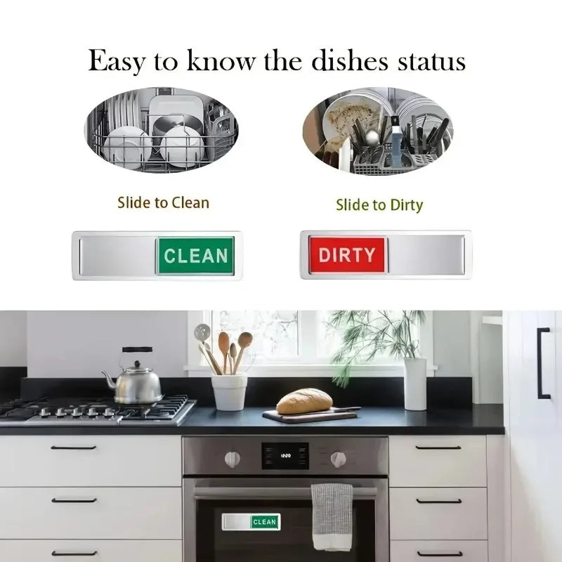 Dishwasher Magnet Clean Dirty Sign – Fridge & Appliance Indicator Kitchen Magnet Sign Babs