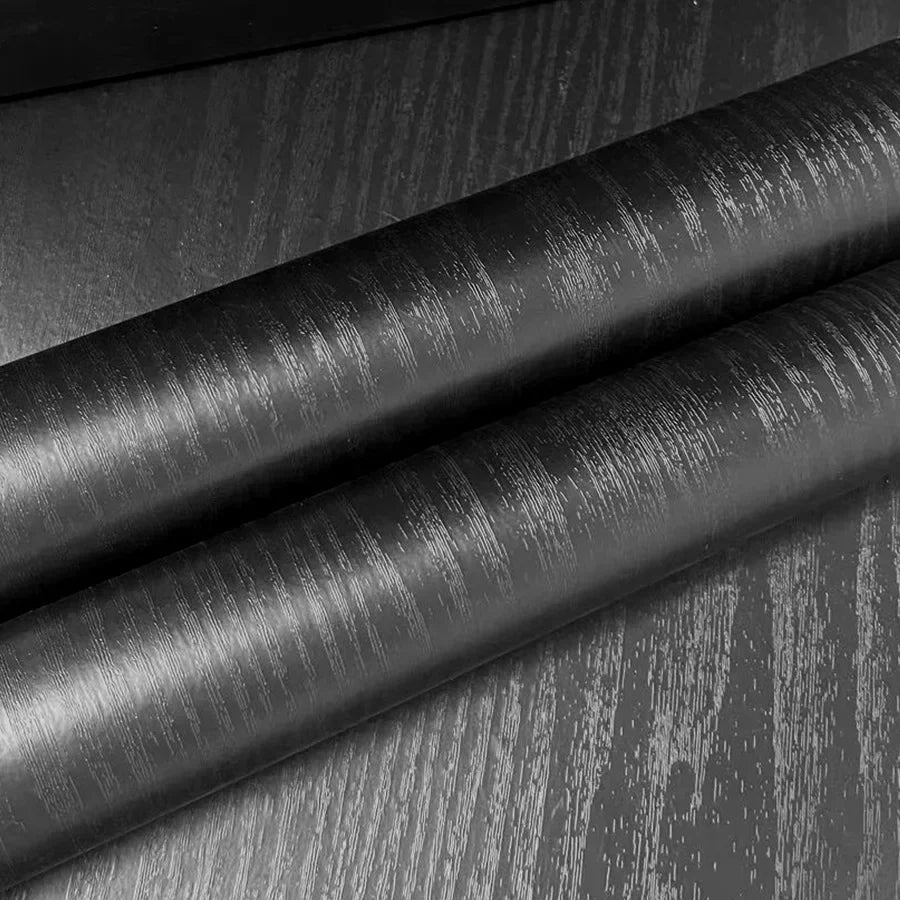 Black Wood Grain Self-Adhesive Wallpaper – Furniture Sticker Self-Adhesive Wallpaper Babs