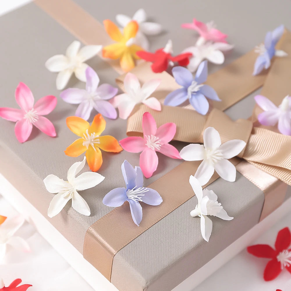 50/100Pcs Silk Artificial Gardenia Flower Heads for DIY Decor Artificial Flower Heads Babs
