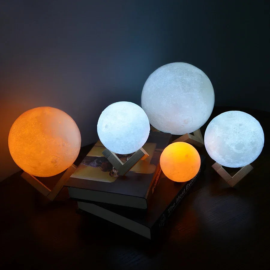 USB Rechargeable Touch LED Night Light – Star & Moon Design LED Night Light Babs