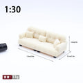 1:25/30 Miniature Dollhouse Sofa – PLA Cream Style Furniture Dollhouse Miniature Furniture Babs 2