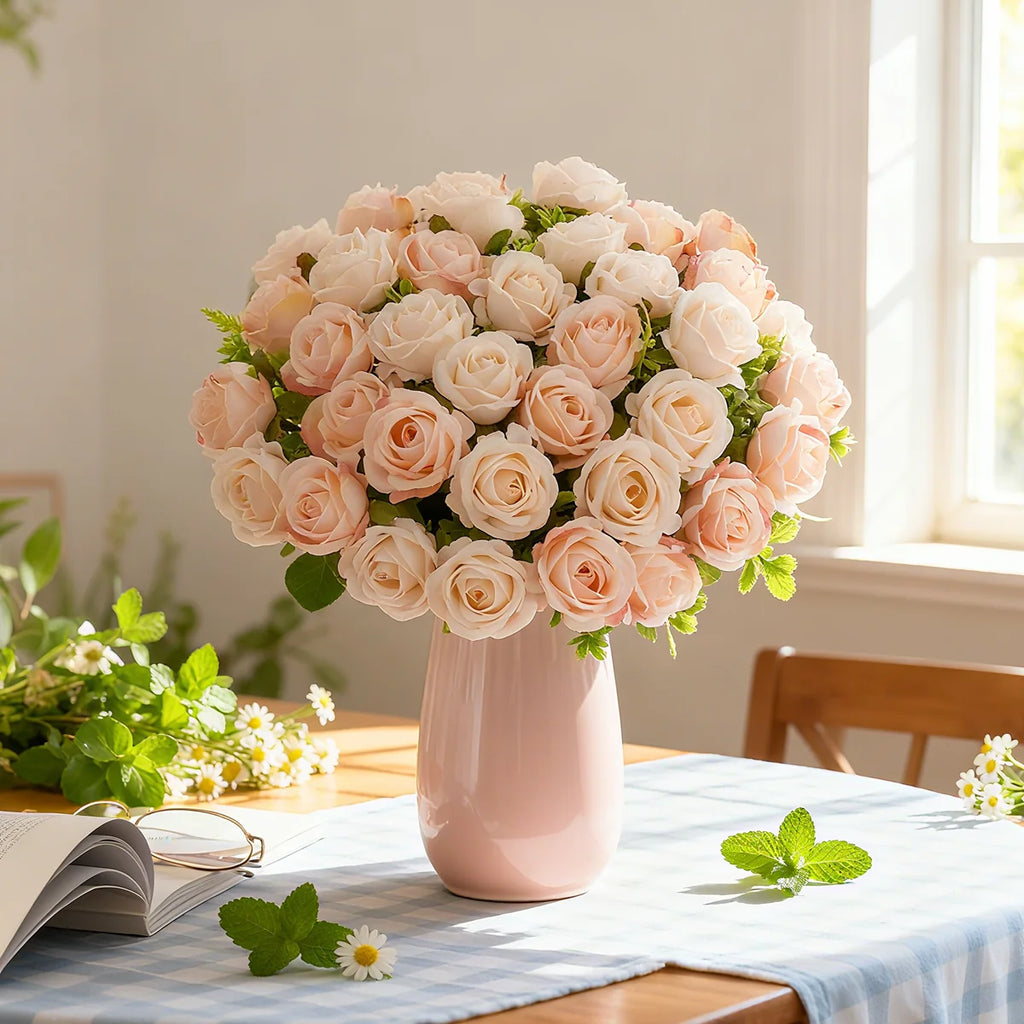 Artificial Silk Rose Bouquet for Wedding & Home Décor Artificial Silk Flowers Babs