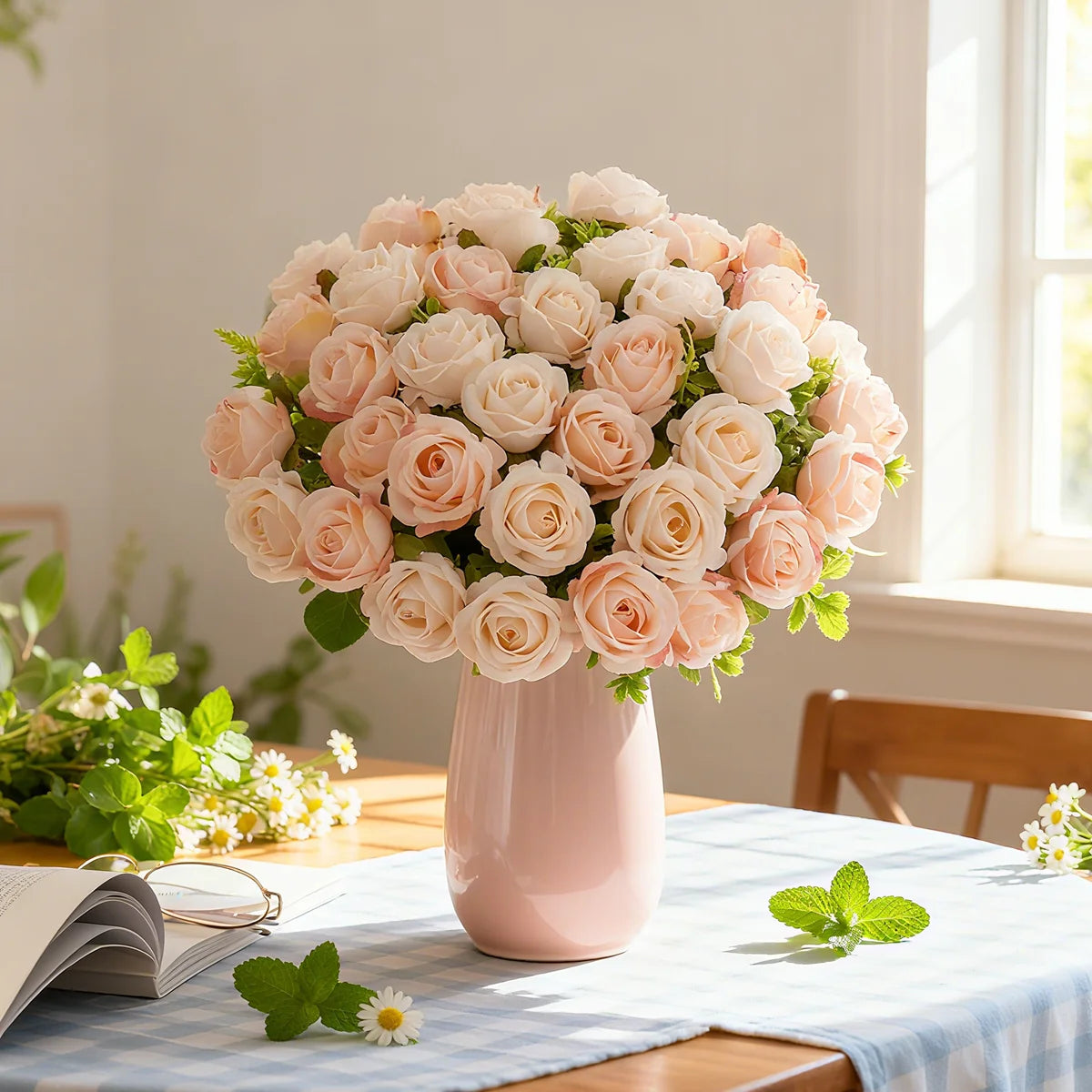 Artificial Silk Rose Bouquet for Wedding & Home Décor Artificial Silk Flowers Babs