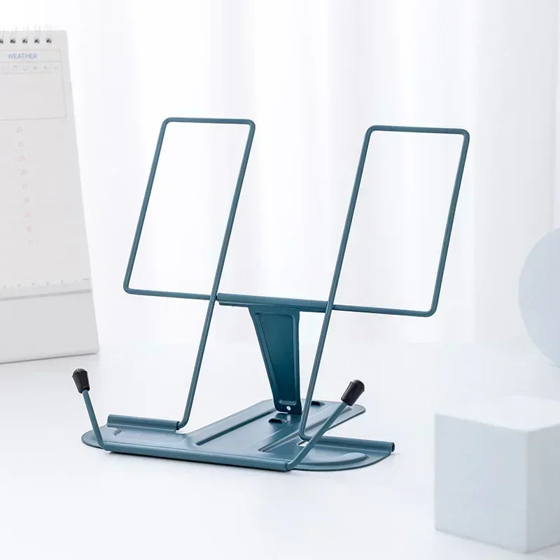 Foldable Metal Reading Stand & Portable Music Book Holder Foldable Book Stand Babs Dark blue