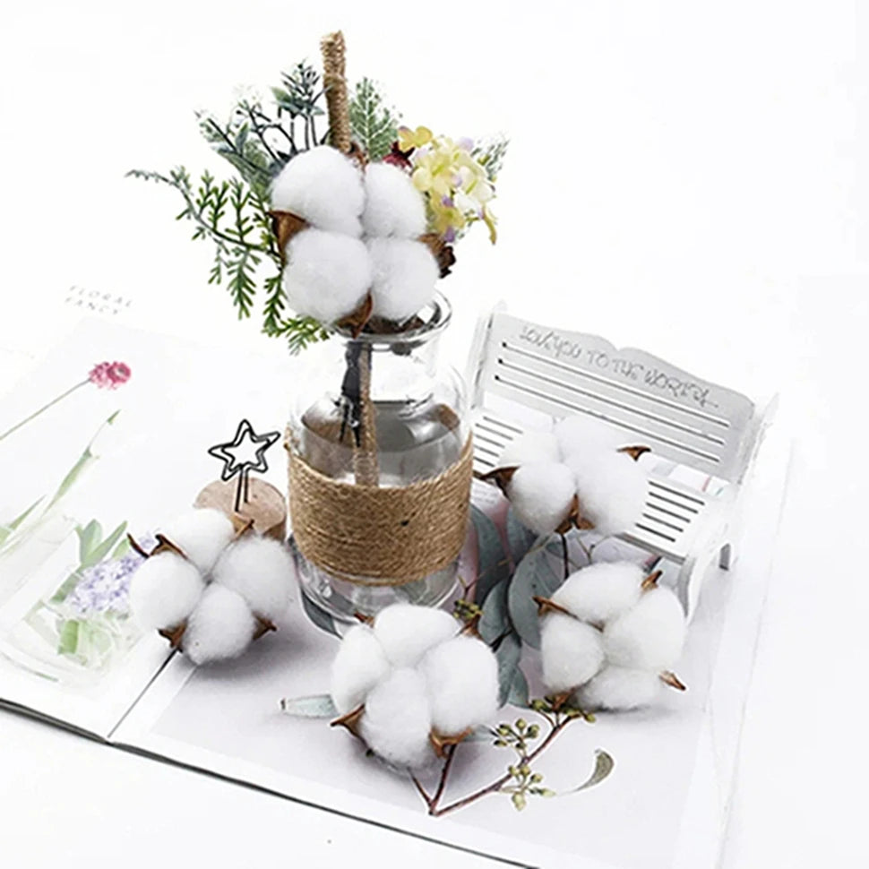 Artificial Cotton Ball Flowers 50/100 Pcs – Wedding & DIY Décor Artificial Flowers Babs