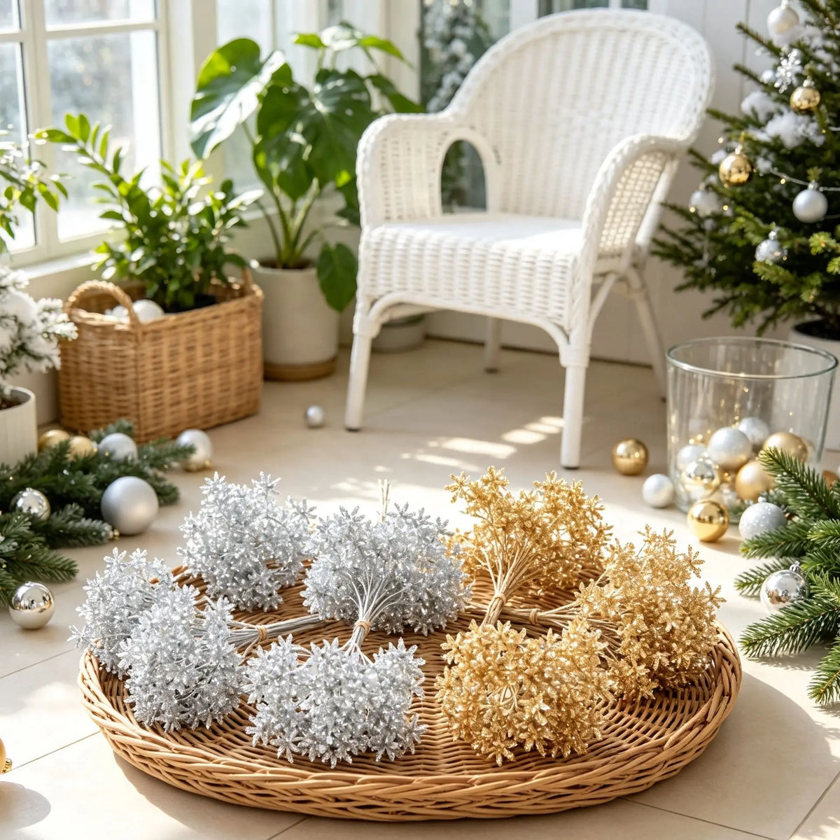 Artificial Bonsai Flowers 2/4pcs – Wedding & Home Décor Ornaments Artificial Flower Decor Babs