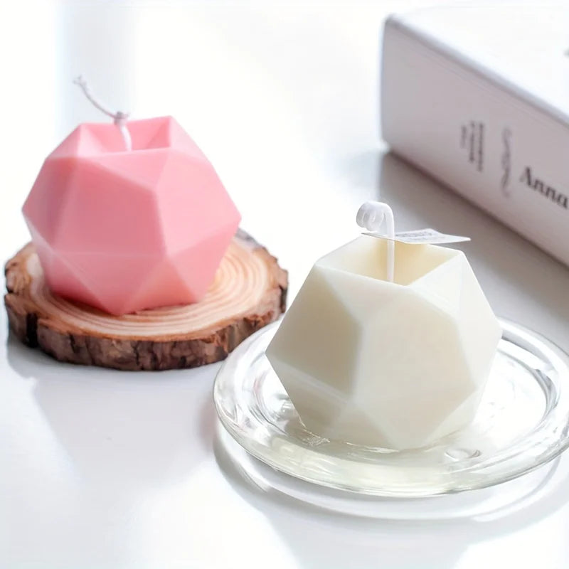 2-Grid Diamond Ball Silicone Candle Mold | Geometric DIY Silicone Candle Mold Babs