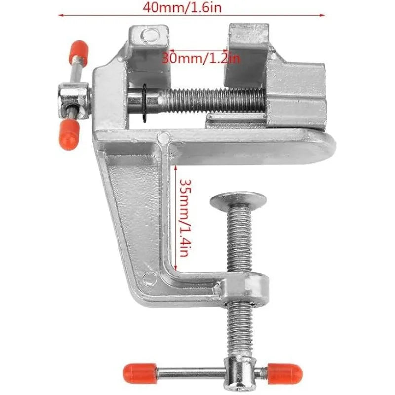 Mini Aluminum Bench Vise – Desktop Clamp for Woodworking & DIY Mini Bench Vise Babs
