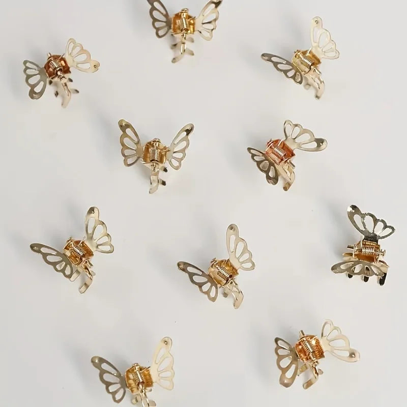 10pcs Butterfly Hair Clips for Braids – Vintage Alloy Bow Tie Set Hair Clips Set Babs