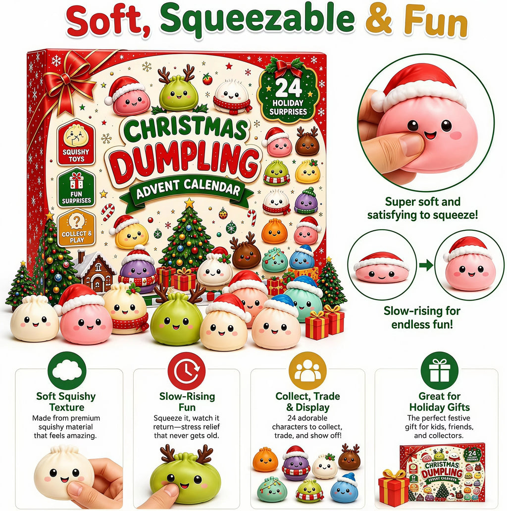2026 Christmas Squishy Advent Calendar 24-Day Dumpling Fidget Gift Squishy Advent Calendar Babs