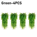 Artificial Hanging Fern Vine Wall Decor – Indoor & Outdoor Artificial Hanging Plants Babs Green-4PCS