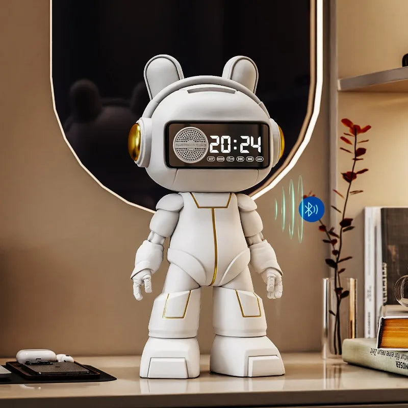 Astronaut Desk Clock with Hourly Chime | Resin Table Decor Decorative Desk Clock Babs