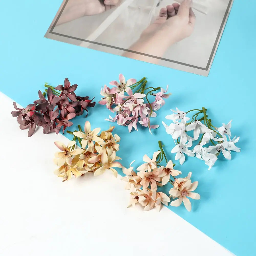 Silk Artificial Orchid Flower Heads | 10 or 20 Pack | Home & Wedding Artificial Silk Flowers Babs