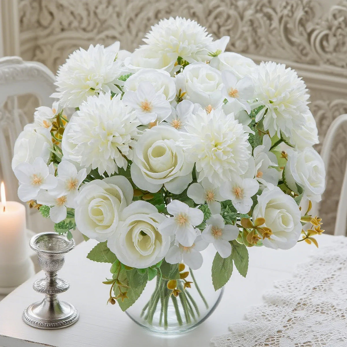 Artificial Silk Rose Bouquet – Wedding & Home Décor Flowers Artificial Silk Flowers Babs