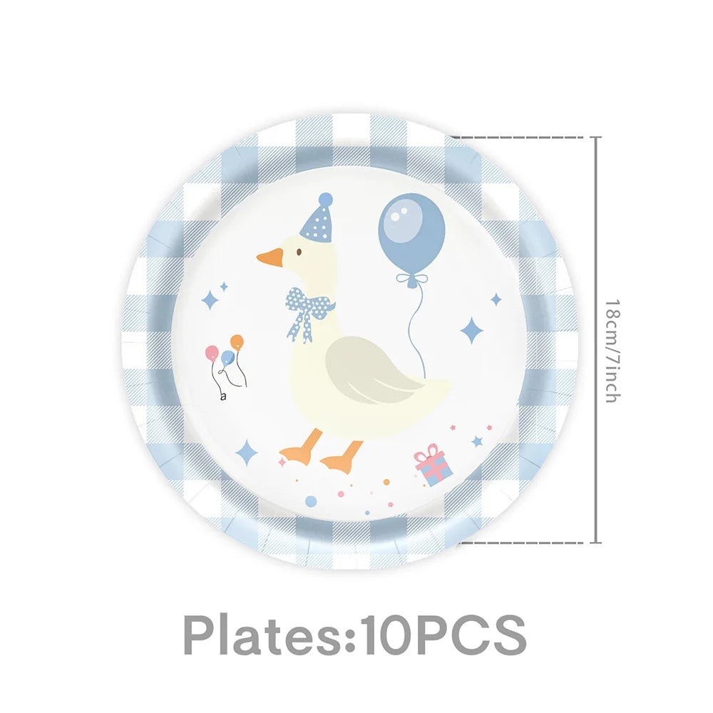 Blue Goose Party Supplies – Balloons, Banner & Cake Topper Party Decoration Set Babs Deep Sapphire