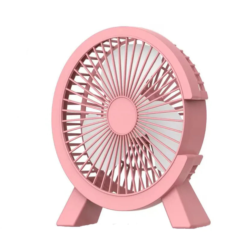 Turbo Mini USB Rechargeable Fan – Brushless Motor & Digital Display Portable Mini Fan Babs Pink