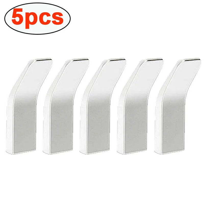 No-Drill Aluminum Wall Hooks – Robe, Towel & Coat Hanger Adhesive Wall Hook Babs White-5pcs