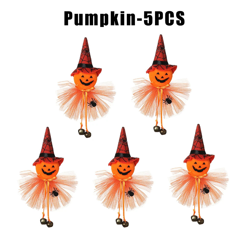 Halloween Witch Hanging Pendant – Wicker Pumpkin Ghost Decor Halloween Hanging Pendant Babs Pumpkin 5PCS