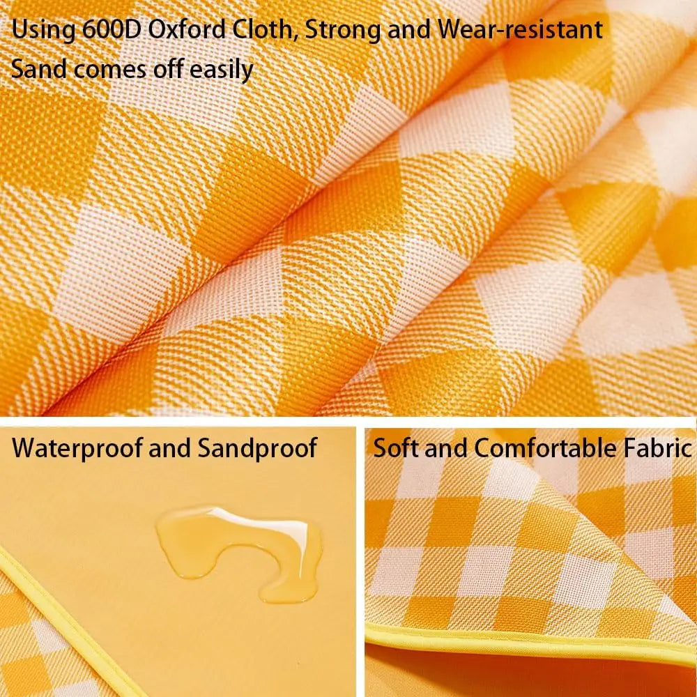 Large Waterproof Beach Blanket – Foldable Picnic Mat for Camping Outdoor Picnic Blanket Babs