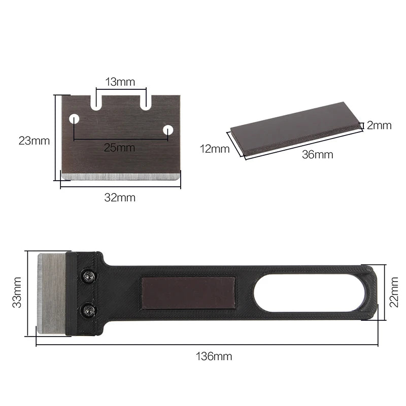 3D Printer Replacement Scraper Blades for X1C X1 P1P P1S – HUXUAN Scraper Replacement Blade Babs