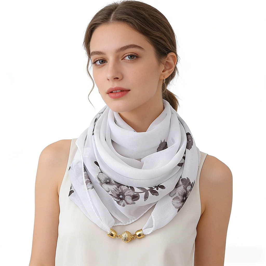 Women's Lightweight Chiffon Satin Scarf – Hair Wrap & Neck Cover Chiffon Satin Scarf Babs