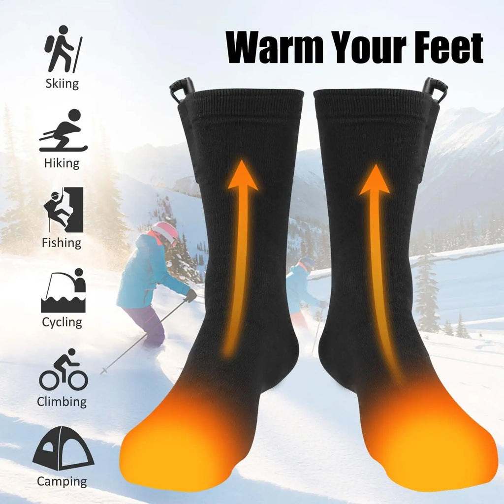 USB Electric Heated Socks – Unisex Rechargeable Foot Warmer Electric Heated Socks Babs