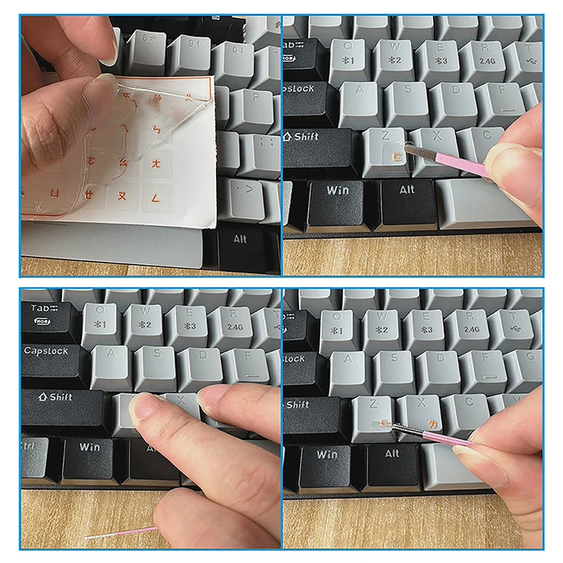 Korean Keyboard Stickers – Transparent Film, Universal Laptop & Desktop Keyboard Stickers Babs