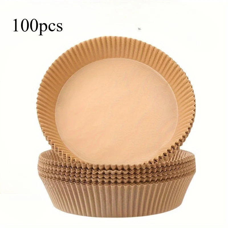 Disposable Non-Stick Air Fryer Liners – Oil-Absorbing Paper Air Fryer Liner Babs 100pcs